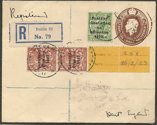 Uprated Postal Stationary Cover 1923